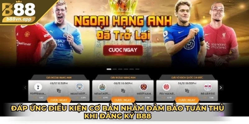 Đáp ứng điều kiện cơ bản nhằm đảm bảo tuân thủ pháp luật khi đăng ký B88