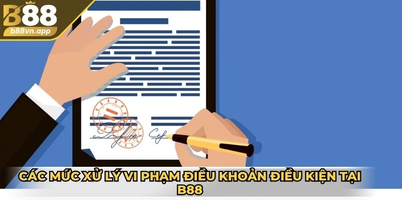 Các mức xử lý vi phạm điều khoản điều kiện tại B88